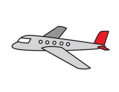 Airplane Simple, Quick Takeoff, Easy Flight, Hassle-Free Journey, Streamlined Travel Drawing