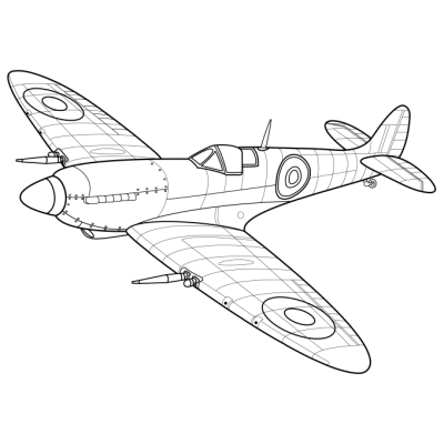 Airplane Simple, Quick Takeoff, Easy Flight, Hassle-Free Journey, Streamlined Travel Drawing