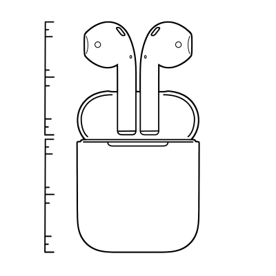 Airpods, Earbuds, Sound, Wireless, Convenience Drawing