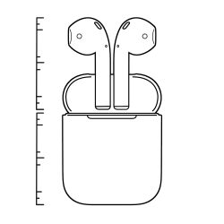 Airpods Drawing Professional Artwork