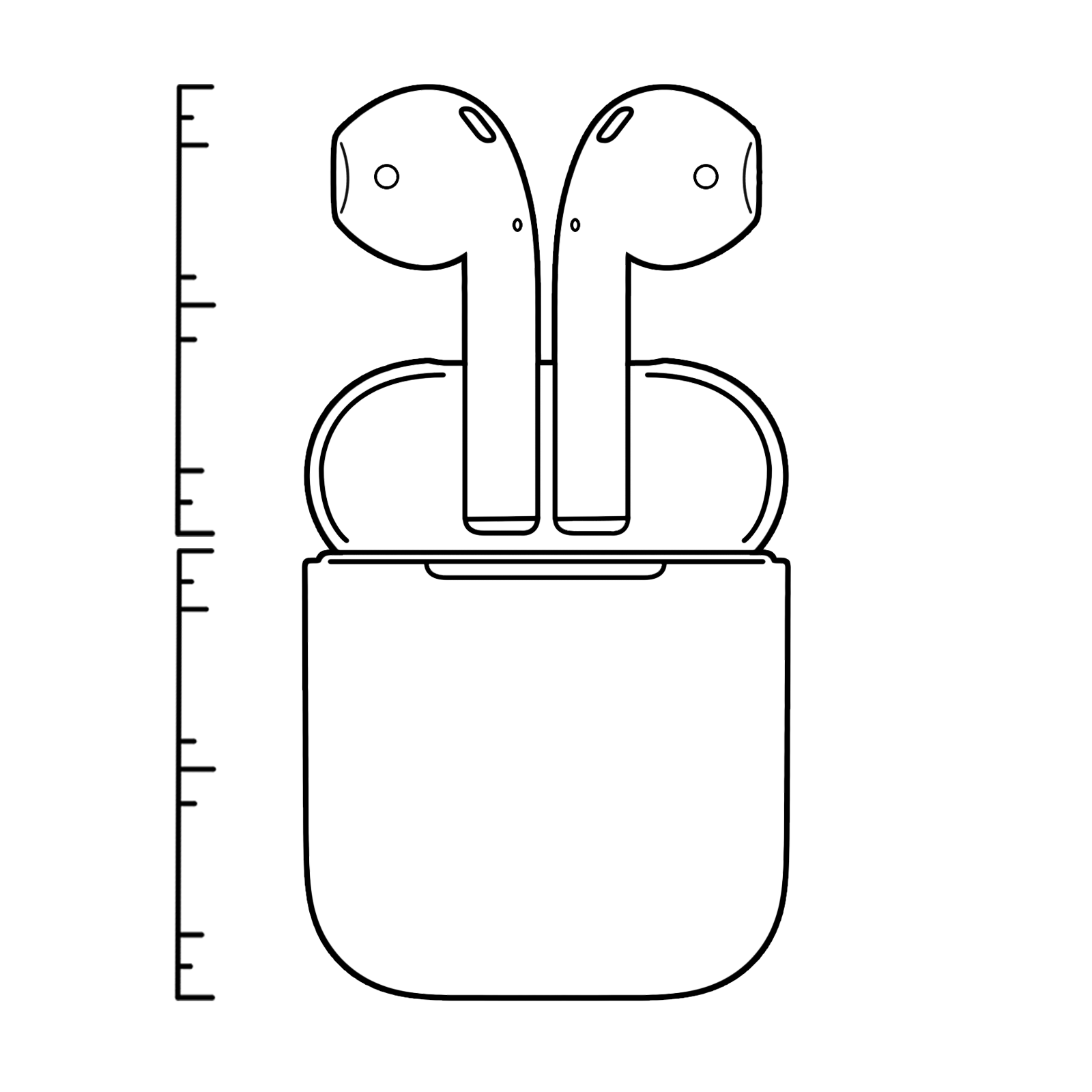 Airpods Drawing Professional Artwork
