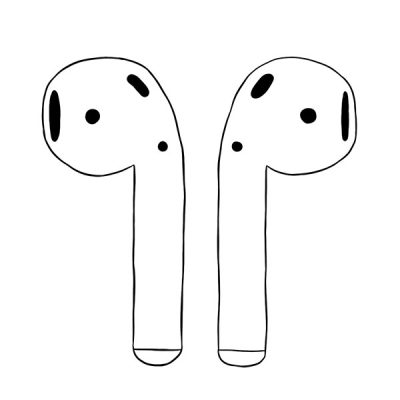 Airpods, Comfort, Audio, Wireless, Earbuds Drawing