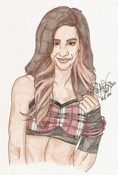 Aj Lee, WWE Legend, Sports Entertainer, Wrestling Icon, Diva Champion Drawing