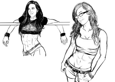 Aj Lee, Wrestling Icon, Trailblazer, Diva Champion, Empowering Figure Drawing