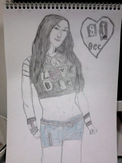 Aj Lee, WWE Legend, Sports Entertainer, Wrestling Icon, Diva Champion Drawing