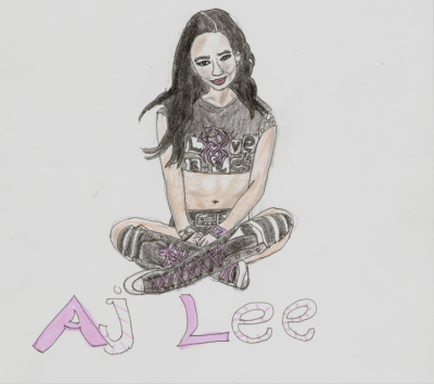 Aj Lee, WWE Legend, Sports Entertainer, Wrestling Icon, Diva Champion Drawing