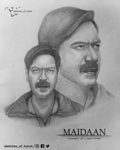 Ajay Devgn, Actor, Stuntman, Bollywood, Filmmaker Drawing