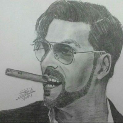 Akshay Kumar, Versatile Actor, Action Hero, Comedy King, Bollywood Star Drawing