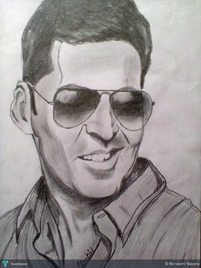 Akshay Kumar, Comedic Actor, Bollywood Star, Action Hero, Philanthropist Drawing