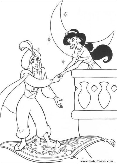 Aladdin, Lamp, Magic, Genie, Adventure Drawing