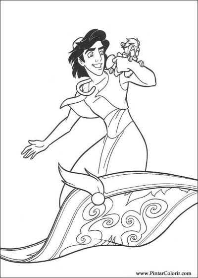 Aladdin, Adventure, Magic, Genie, Princess Drawing