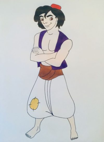 Aladdin, Genie, Adventure, Love, Magic Drawing