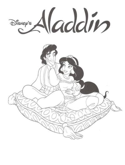 Aladdin, Genie, Adventure, Love, Magic Drawing