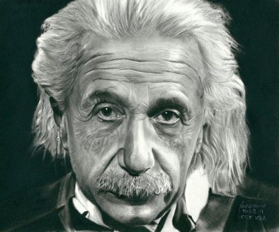 Albert Einstein, Theoretical Physicist, Nobel Prize, Relativity, Quantum Theory Drawing