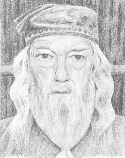 Albus Dumbledore, Master Strategist, Powerful Wizard, Wise Mentor, Hogwarts Headmaster Drawing