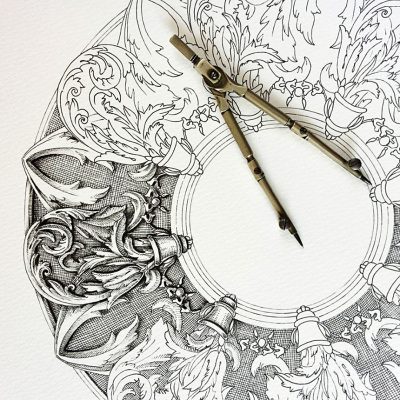 Alex Konahin, Surreal Art, Nature Themes, Intricate Illustrations, Detailed Linework Drawing