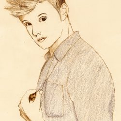 Alexander Ludwig Drawing Stunning Sketch