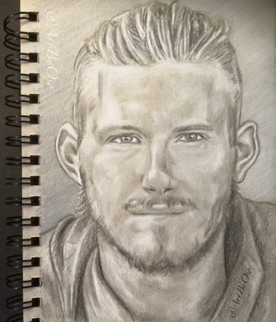 Alexander Ludwig, Actor, Canadian, Star, Model, Musician Drawing