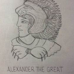 Alexander The Great Drawing Artistic Sketching