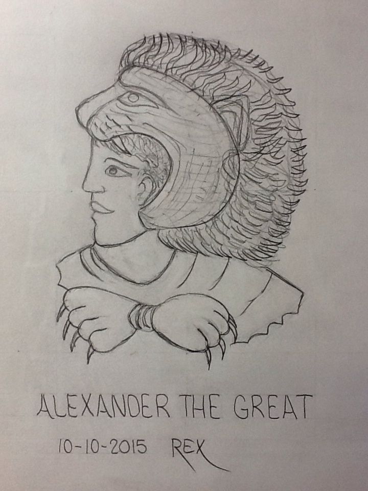 Alexander The Great Drawing Artistic Sketching