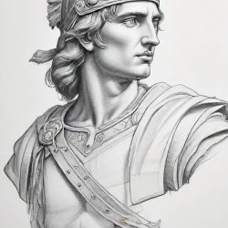 Alexander The Great Drawing Sketch Image