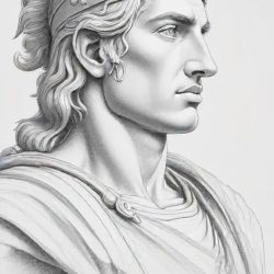 Alexander The Great Drawing Sketch Photo