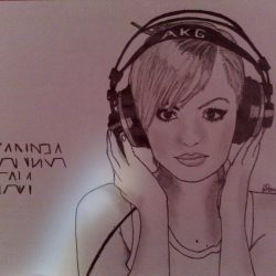 Alexandra Stan Drawing Hand drawn