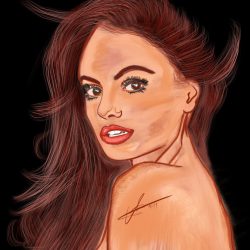 Alexandra Stan Drawing Realistic Sketch