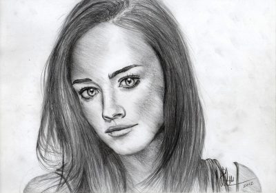 Alexis Bledel, Model, Actress, Gilmore Girls, The Handmaid’s Tale Drawing