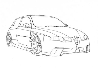 Alfa Romeo, Automotive Heritage, Luxury Vehicles, Performance Cars, Italian Design Drawing