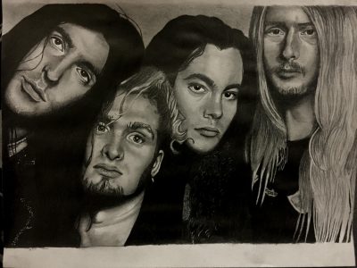 Alice In Chains, Alternative Rock, Grunge, Heavy Metal, Seattle Drawing