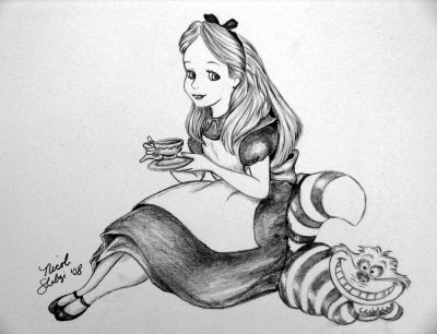 Alice In Wonderland, Fantasy, Curiosity, Adventure, Oddities Drawing