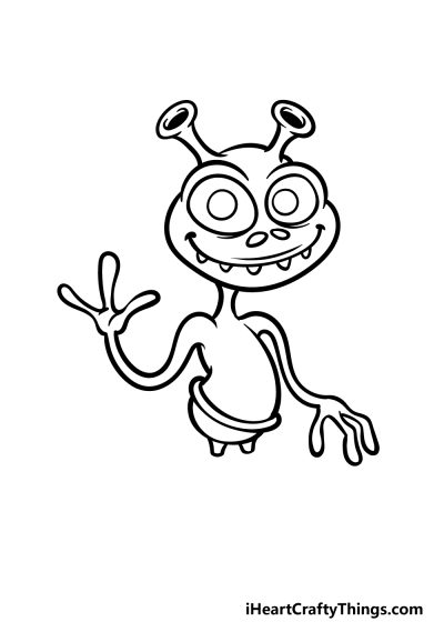 Alien Cartoon, Comedy, Extraterrestrial, Adventure, Animation Drawing