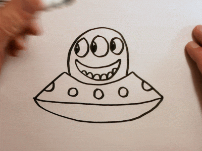 Alien Cartoon, Comedy, Extraterrestrial, Adventure, Animation Drawing