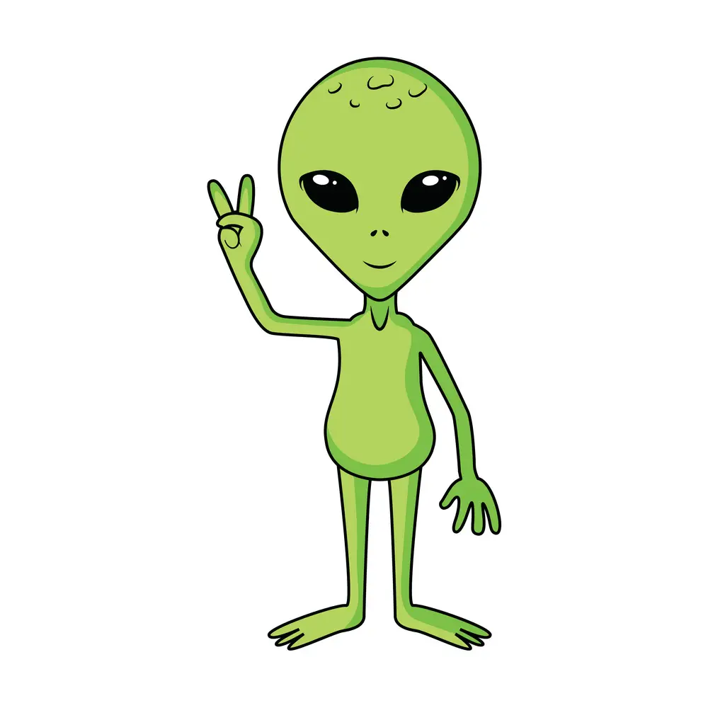 How to Draw Alien Cartoon Step by Step Guide - Drawing All