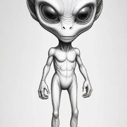 Alien Cartoon Drawing Sketch Image