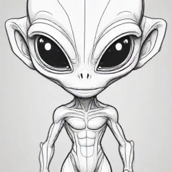 Alien Cartoon Drawing Sketch Photo