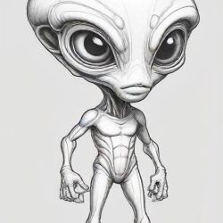 Alien Cartoon Drawing Sketch Picture