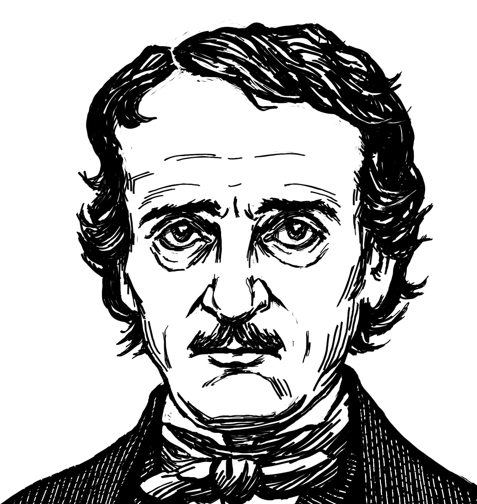 Allan Poe Drawing Amazing Sketch
