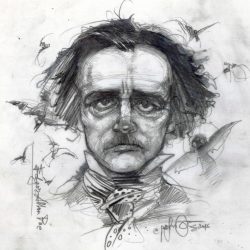 Allan Poe Drawing Art