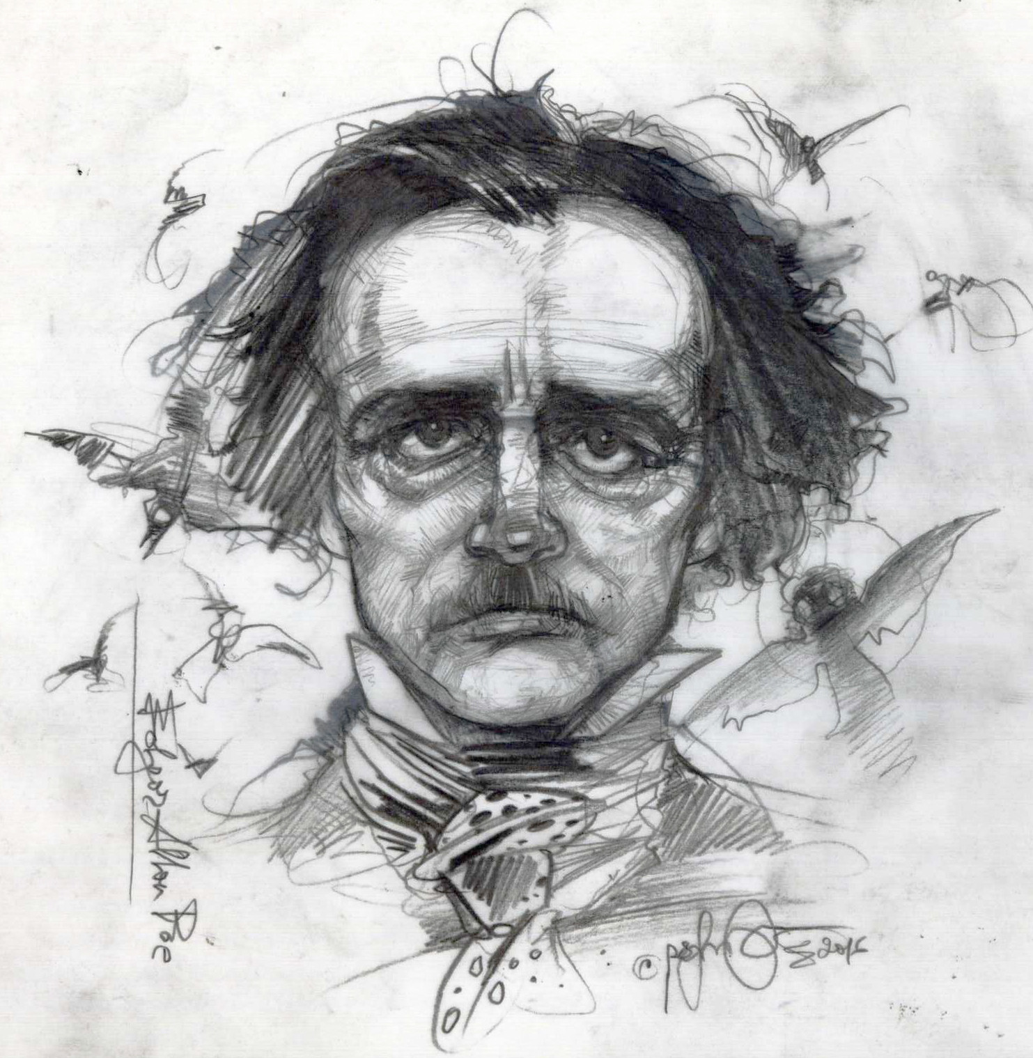 Allan Poe Drawing Art
