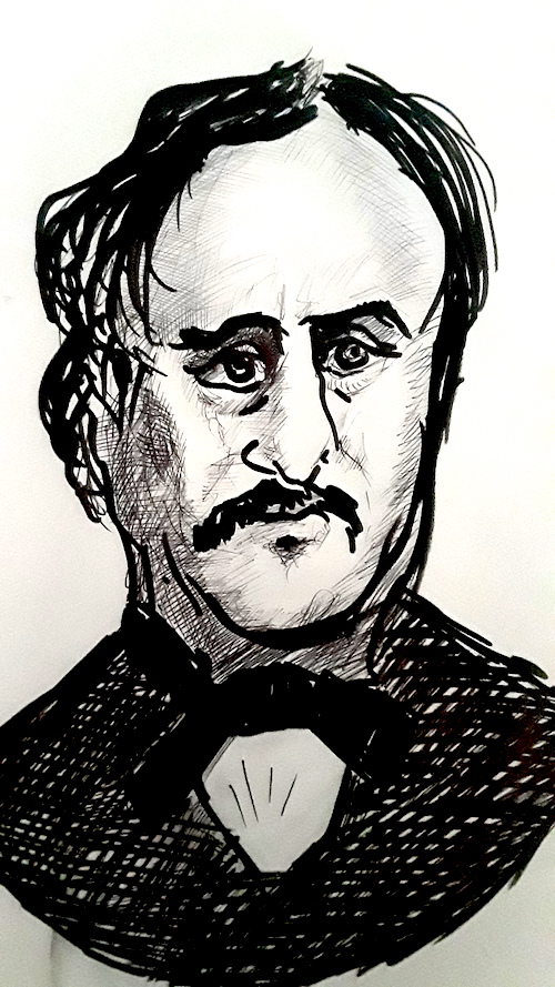 Allan Poe Drawing Artistic Sketching