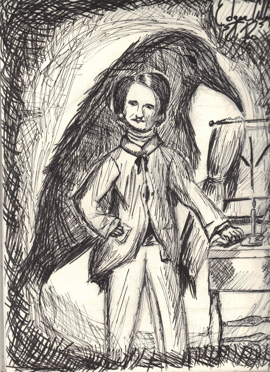 Allan Poe Drawing Fine Art