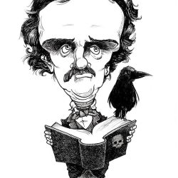 Allan Poe Drawing Hand drawn