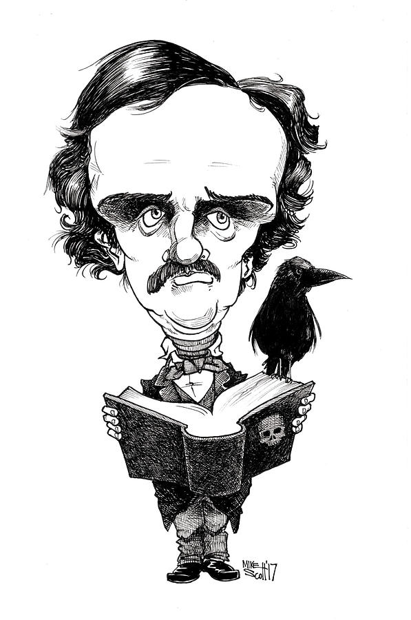 Allan Poe Drawing Hand drawn