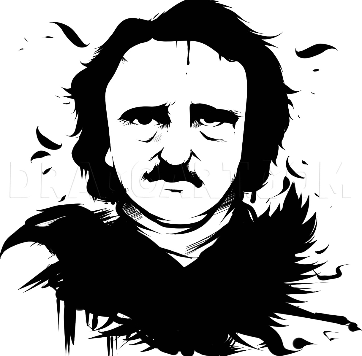Allan Poe Drawing Modern Sketch