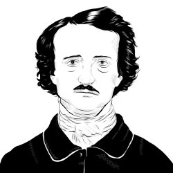 Allan Poe Drawing Sketch