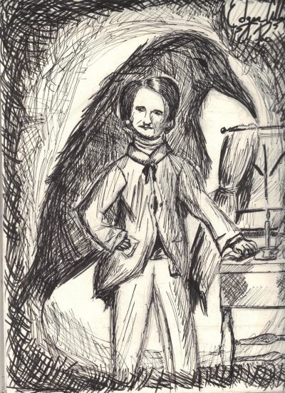 Allan Poe, Mysterious, Macabre, Genius, Poetry Drawing