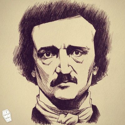 Allan Poe, Poetry, Horror, Gothic, Mystery Drawing