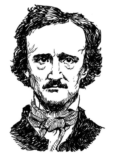 Allan Poe, Gothic, Macabre, Poetry, Mystery Drawing